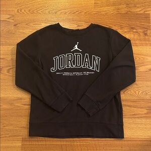 Boys Black Jordan Nike Crewneck Sweater